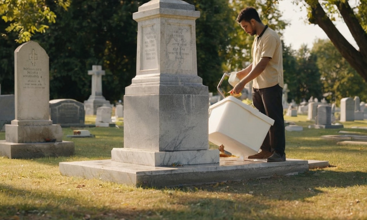 Cu ce se curata marmura la cimitir